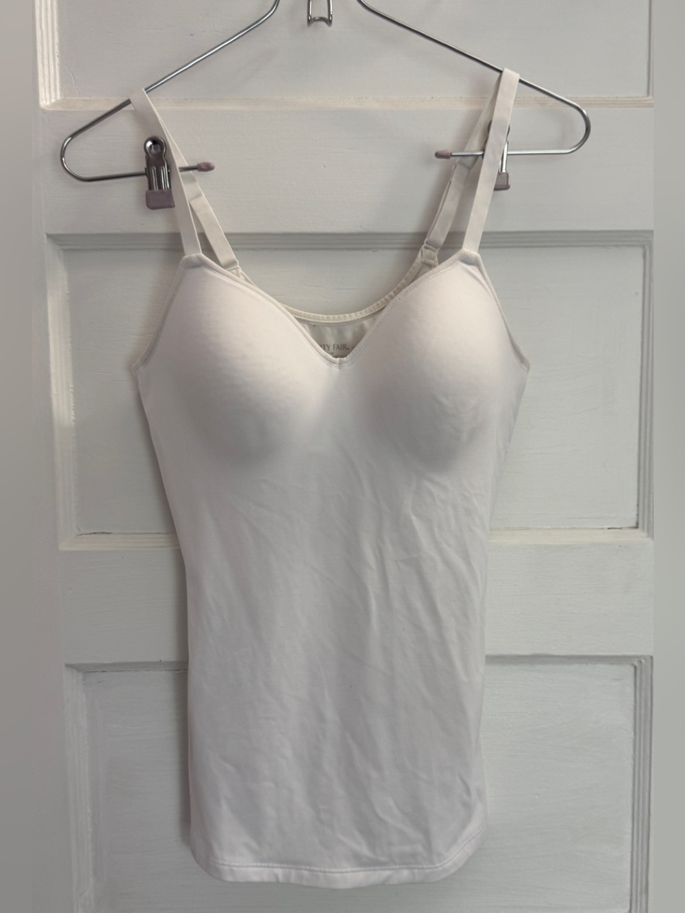 Vanity Fair Cream Lace-Trim Camisole with Built-In Support